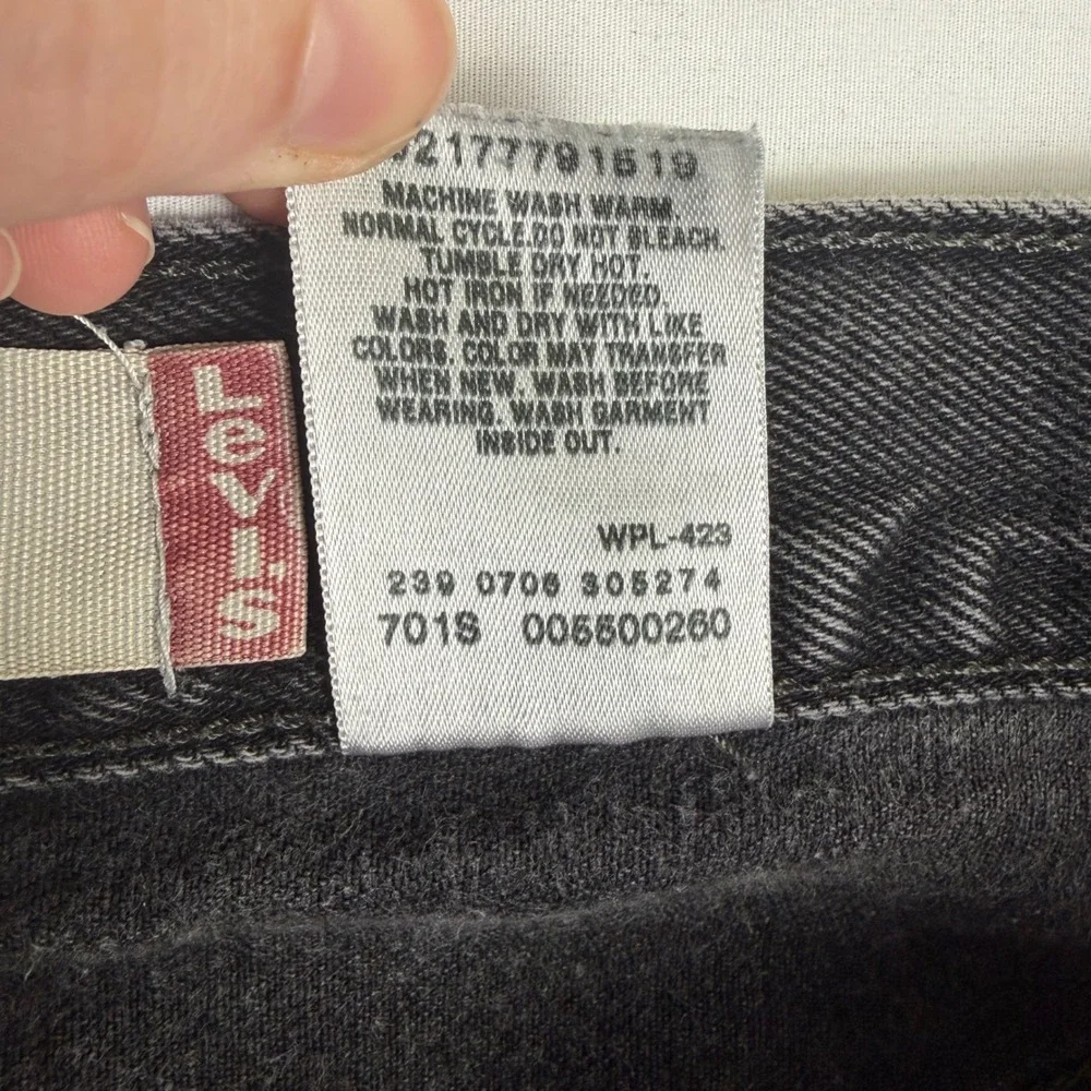 Levis 550 Relaxed Fit‎ Jeans Mens 36x36 Faded Black Denim 100% Cotton Grunge Y2K